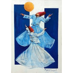 Abdul Hameed, 12 x 18 inch, Acrylic on Canvas, Figurative Painting, AC-ADHD-067